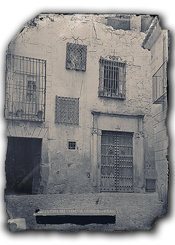 La Casa de las Cadenas a finales del siglo XIX fotografiada por Casiano Alguacil. Imagen del Archivo Municipal de Toledo 