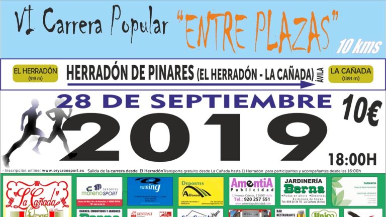 El Herradón de Pinares acoge este sábado 28 de septiembre la VI Carrera Popular Entreplazas