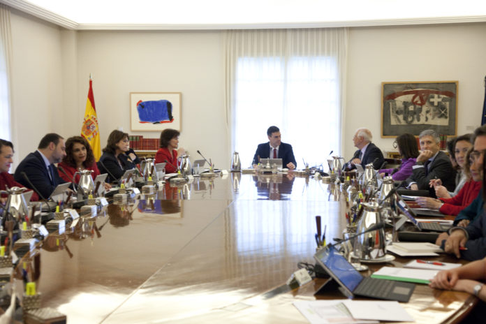 Reunión del Consejo de Ministros en La Moncloa