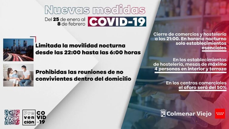 Colmenar Viejo pie a los vecinos su colaboración ante las nuevas medidas preventivas frente a la Covid-19