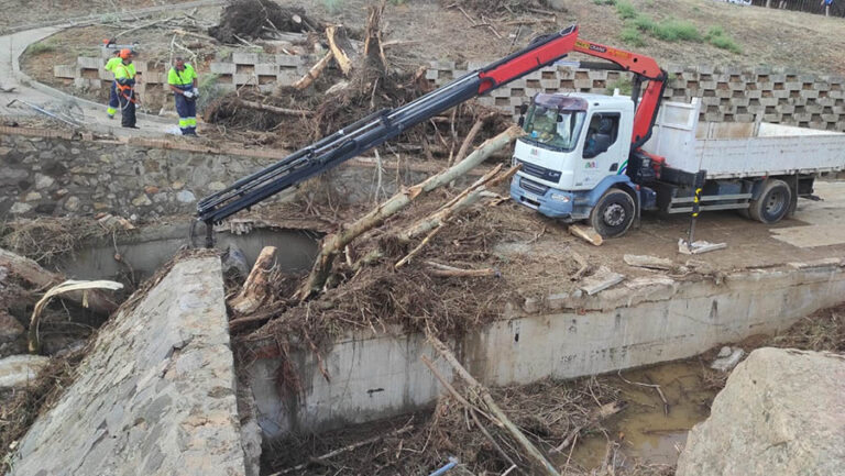 Continúan las tareas de limpieza y reparación de las zonas afectas por la DANA en Toledo