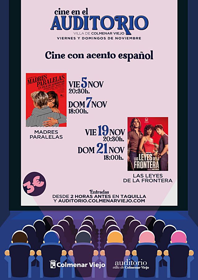 Noviembre con sabor español en el cine del auditorio de Colmenar