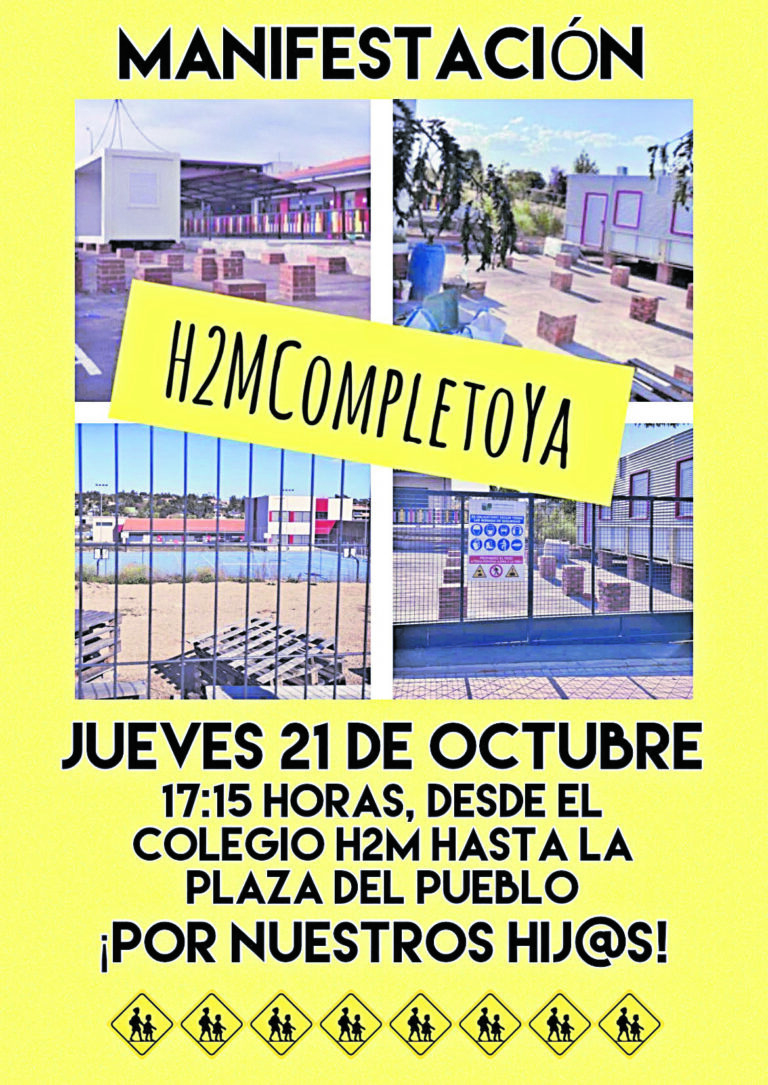 El 21 de octubre manifestación del AMPA del Colegio Público Héroes del Dos de Mayo