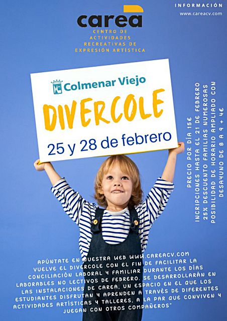 El 25 y 28 de febrero ‘Divercole’ en Colmenar Viejo