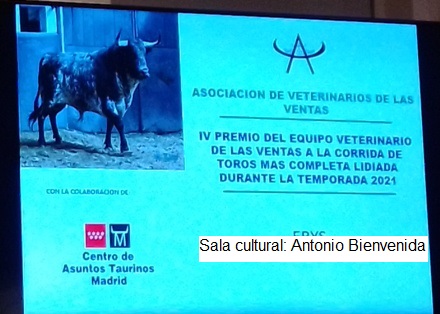 Entrega del IV Premio de la Asociación de Veterinarios de Las Ventas