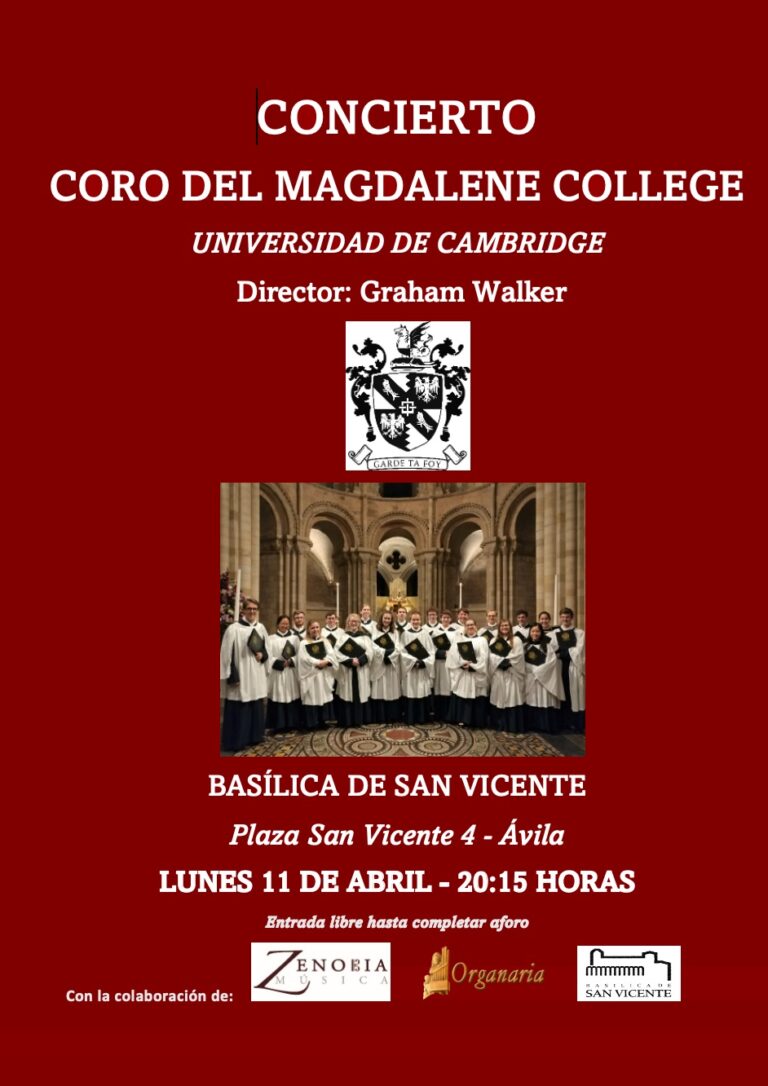 Concierto del coro del Magdalene College de la Universidad de Cambridge en Ávila