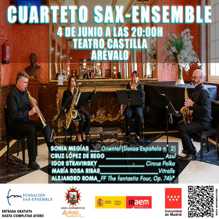 Concierto del Cuarteto Sax-Ensemble, en el Teatro Castilla de Arévalo