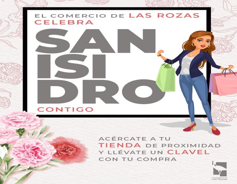 Las Rozas apoya a los comerciantes locales regalando claveles en la festividad de San Isidro