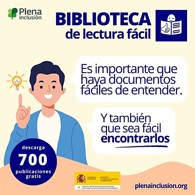 Biblioteca virtual con más de 700 libros para personas con dificultades de comprensión