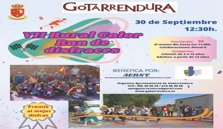 Gotarrendura se prepara para la séptima edición de la Rural Color Run de Disfraces