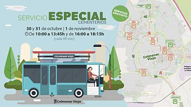 Servicio especial de autobuses gratuitos para el Día de Todos los Santos