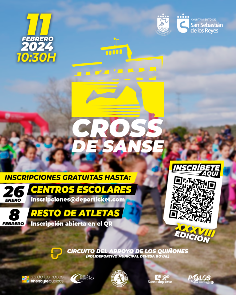 Abren inscripciones para la XXXVIII Edición del Cross Escolar de San Sebastián de los Reyes