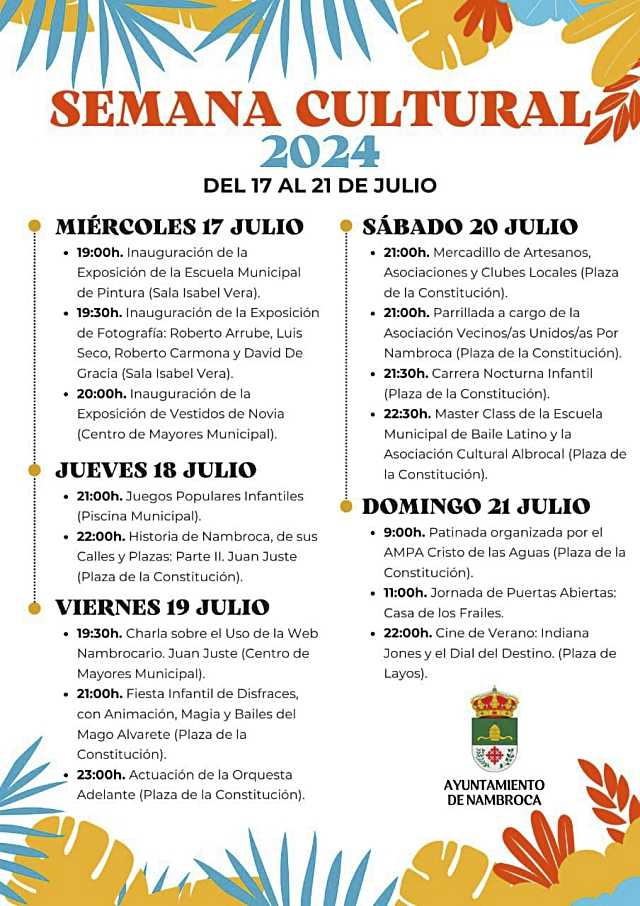 Nambroca celebra su Semana Cultural hasta el domingo 21 de julio