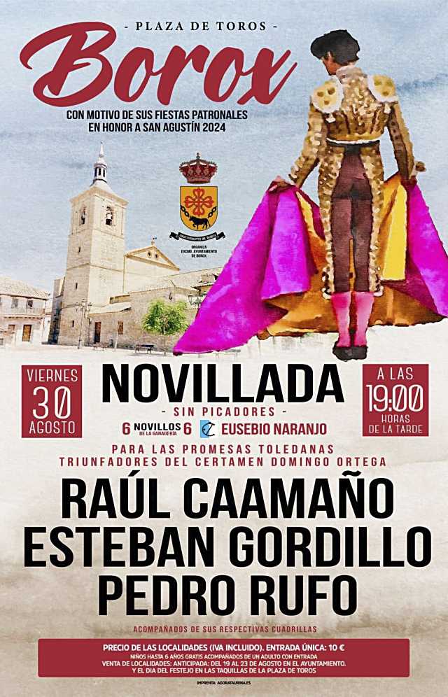 Novillada sin picadores el 30 de agosto en Borox