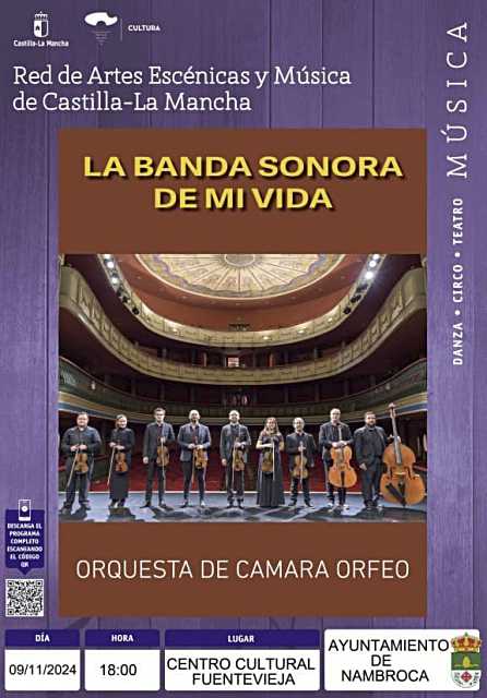 La Orquesta Orfeo interpretará ‘La banda sonora de mi vida’ en el Fuentevieja de Nambroca