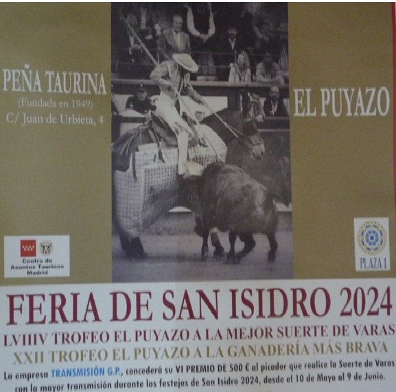 La Peña Taurina «El Puyazo» de Madrid entregó los premios correspondientes a San Isidro – 2024