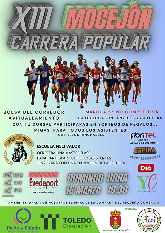 Mocejón celebra la XIII Carrera Popular en marzo