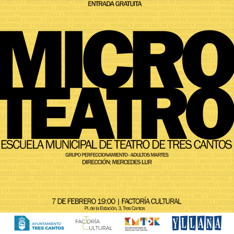 Estudiantes de la Escuela Municipal de Teatro de Tres Cantos presentan microteatro en Factoría Cultura