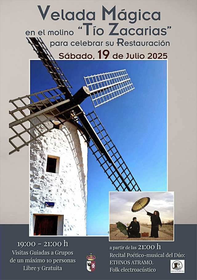 Los Yébenes realizará un evento cultural para celebrar la recuperación del molino ‘Tío Zacarías’