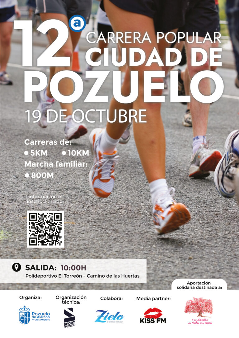 Pozuelo de Alarcón celebra la 12ª edición de la Carrera Popular Ciudad de Pozuelo el 19 de octubre