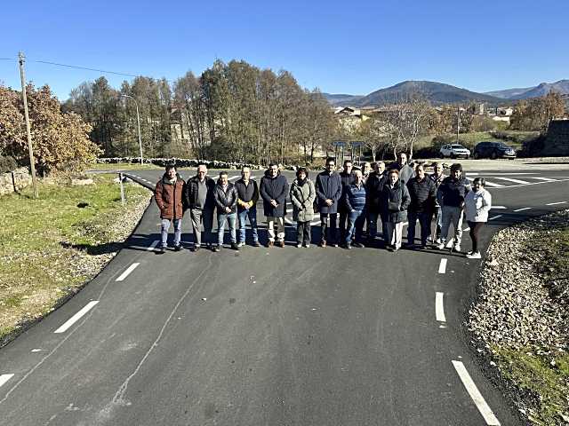 La Diputación de Ávila inspecciona las obras de la carretera AV-P-675 que une La Carrera y Santa Lucía de la Sierra