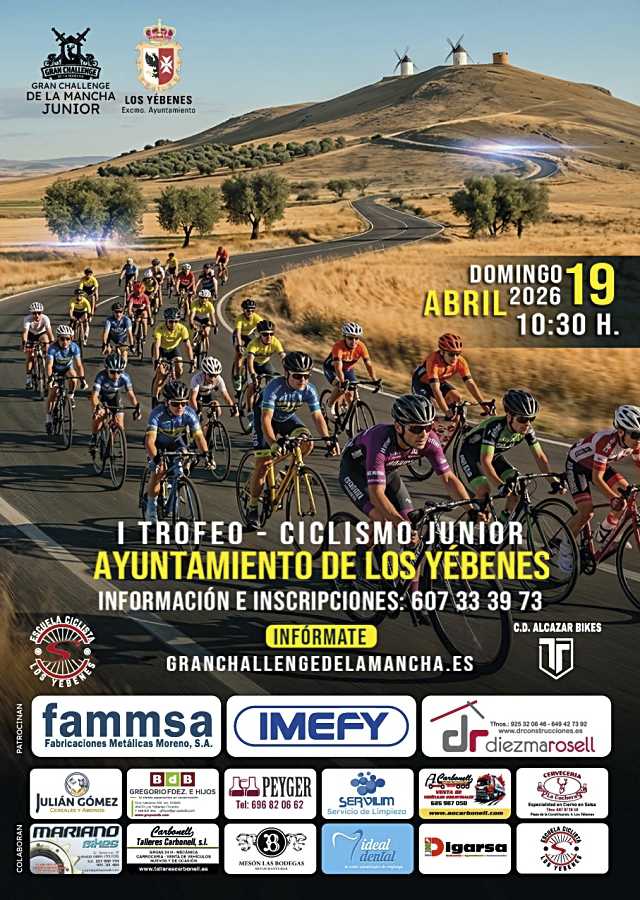 Los Yébenes celebra el domingo 19 de abril el I Trofeo de Ciclismo Junior