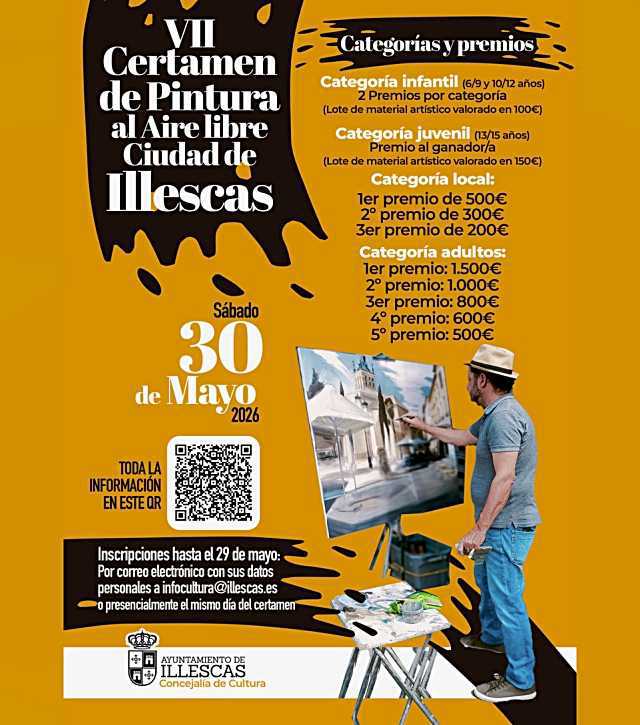 Illescas abre el plazo para participar en el VII Certamen de Pintura al Aire Libre