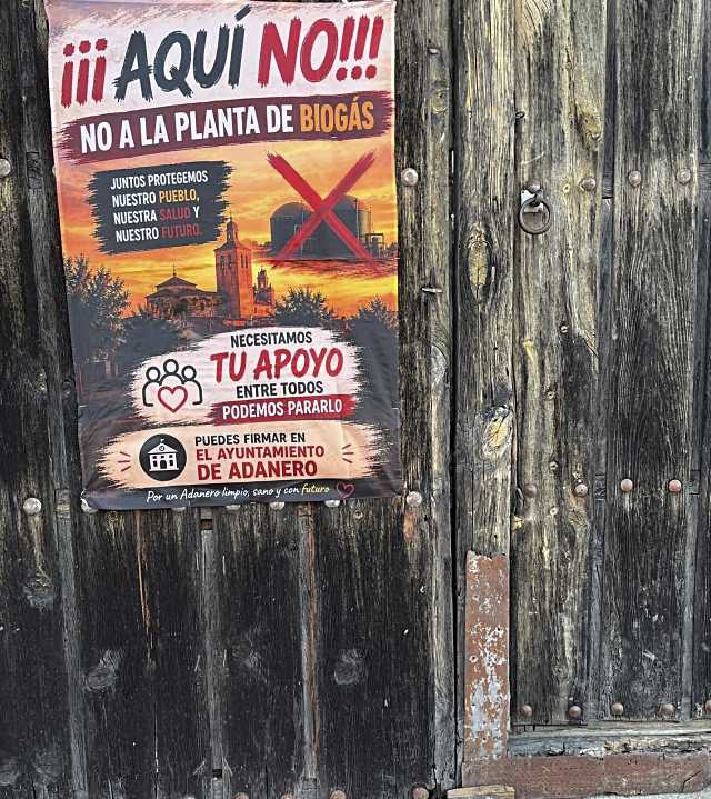 Crece la oposición de los vecinos al plan de biometano en Adanero