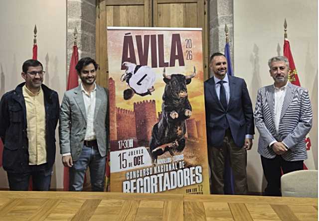 Doce maestros del recorte se enfrentarán a cuatro novillos-toros en la plaza de toros de Ávila